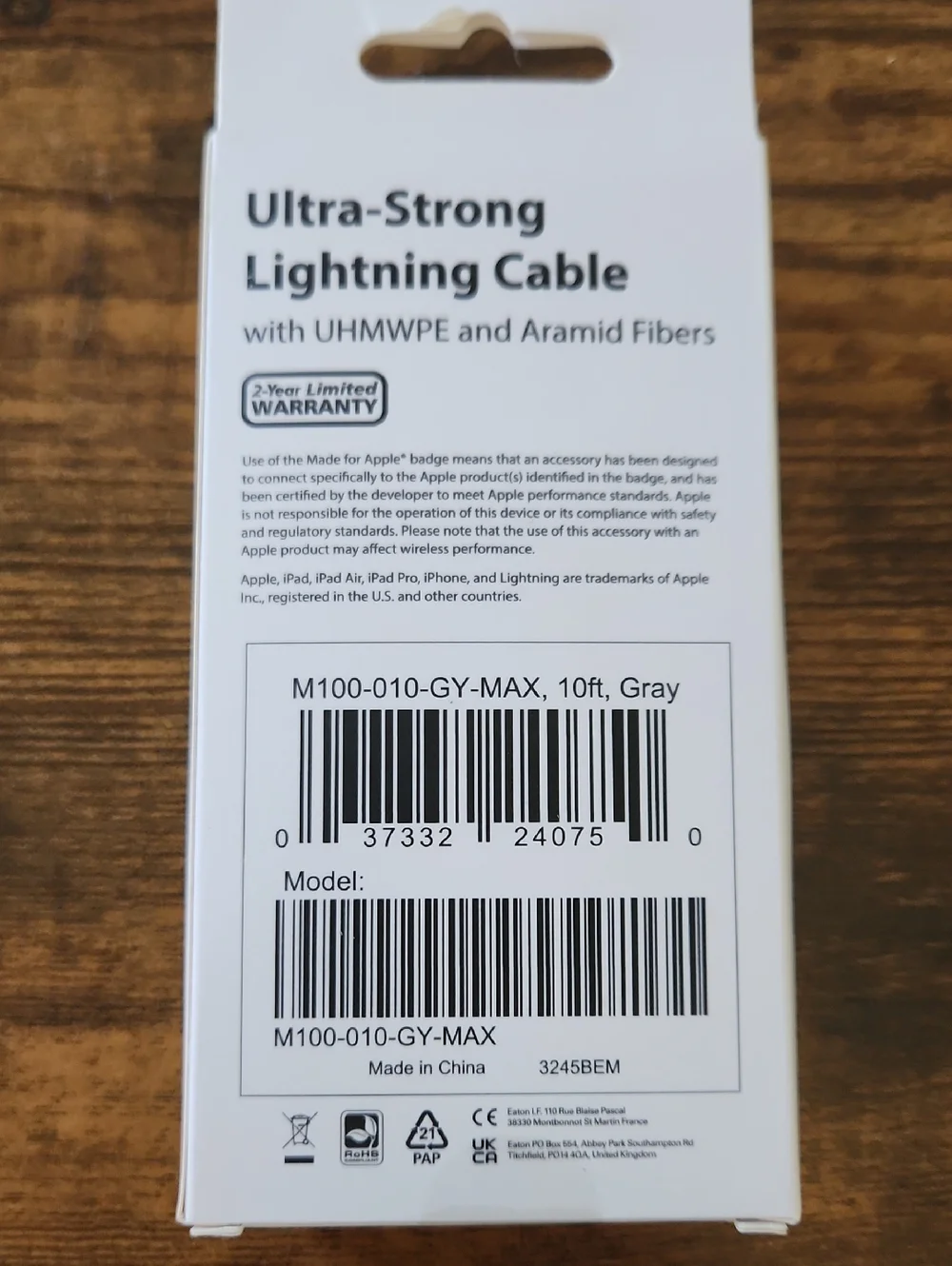 Ultra-Strong Lightning Cable - Tripp Lite - 10ft - MFi-Certified